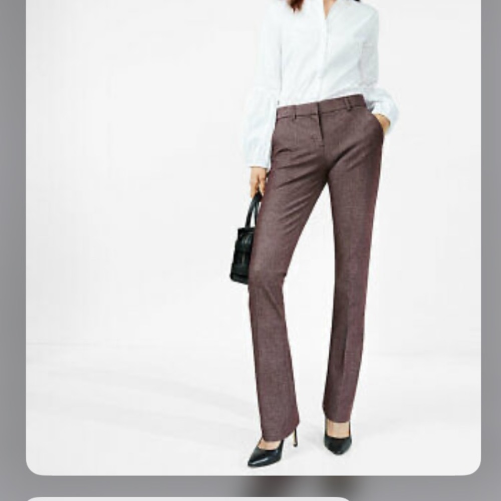 Express Barely Boot Columnist Mid Rise Pants